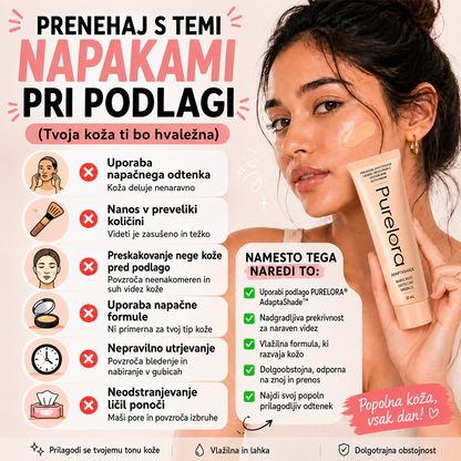 💖【Uradna trgovina】PURELORA® AdaptaShade Foundation——Podlaga za prilagajanje barve kože z dodatki za nego kože