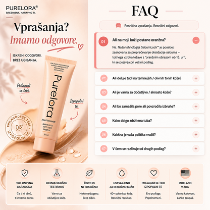 💖【Uradna trgovina】PURELORA® AdaptaShade Foundation——Podlaga za prilagajanje barve kože z dodatki za nego kože