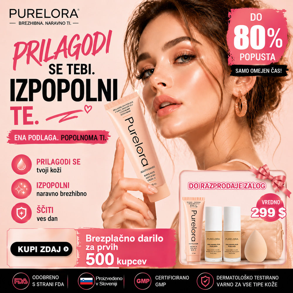 💖【Uradna trgovina】PURELORA® AdaptaShade Foundation——Podlaga za prilagajanje barve kože z dodatki za nego kože