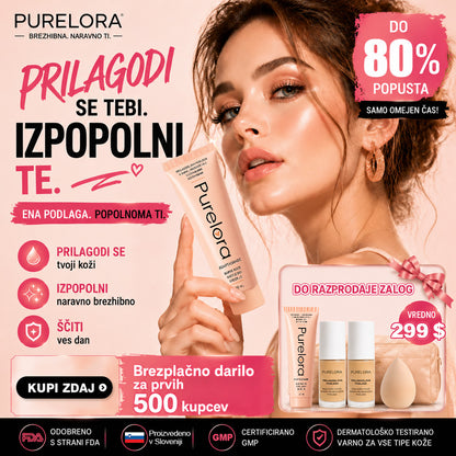💖【Uradna trgovina】PURELORA® AdaptaShade Foundation——Podlaga za prilagajanje barve kože z dodatki za nego kože
