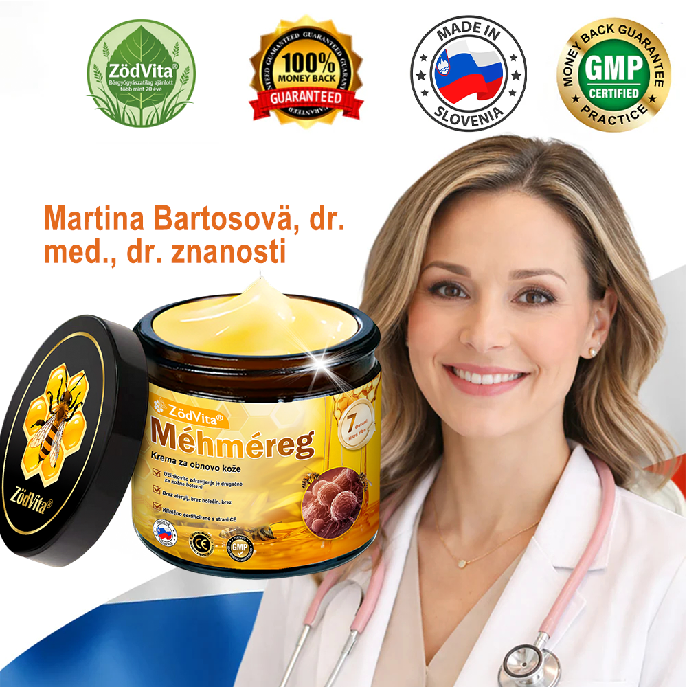 ✨ ZödVita® krema za obnovo kože s čebeljim strupom 🔥 Naravno sredstvo proti staranju, učvrsti kožo, zmanjša gube – 50 ml