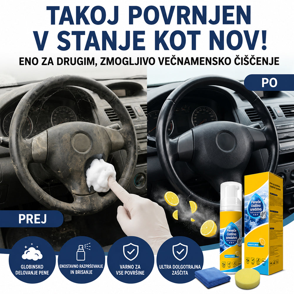 🫧Zadnji dan – 80 % popust💦 Čistilna pena z več encimi 4 v 1