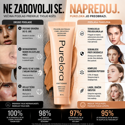 💖【Uradna trgovina】PURELORA® AdaptaShade Foundation——Podlaga za prilagajanje barve kože z dodatki za nego kože