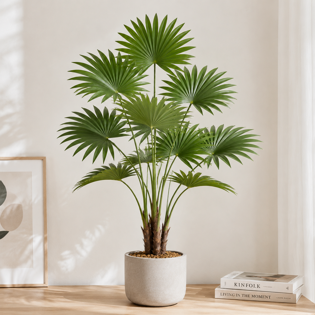 rwwltzju® Artificial Fan Palm Plant