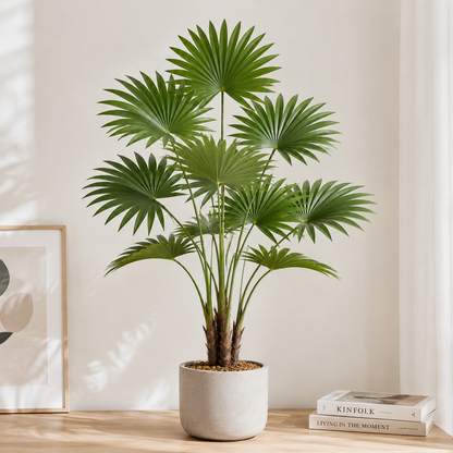 rwwltzju® Artificial Fan Palm Plant