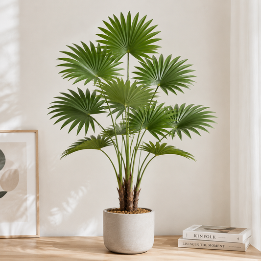 rwwltzju® Artificial Fan Palm Plant