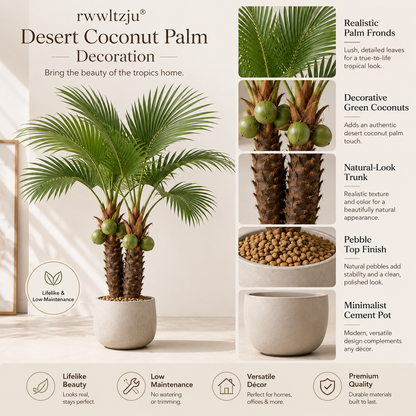 rwwltzju® Desert Coconut Palm Decoration
