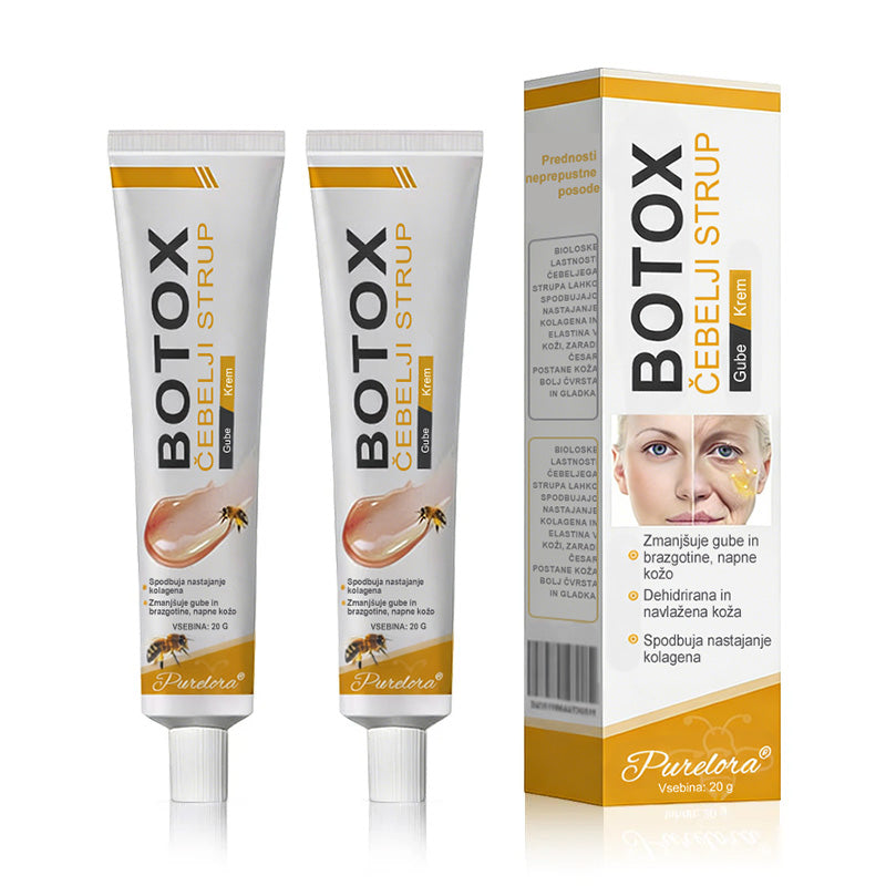 🔥Zadnji dan razprodaje: 70 % popust - krema proti gubam Purelora® Botox s čebeljim strupom