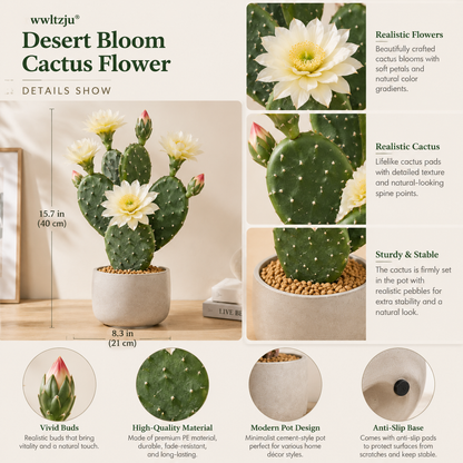 rwwltzju® Desert Bloom Cactus Flower