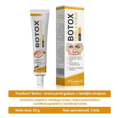 🔥Zadnji dan razprodaje: 70 % popust - krema proti gubam Purelora® Botox s čebeljim strupom